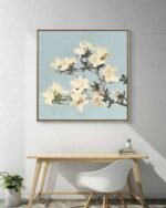 a delicate branch of azalea flowers