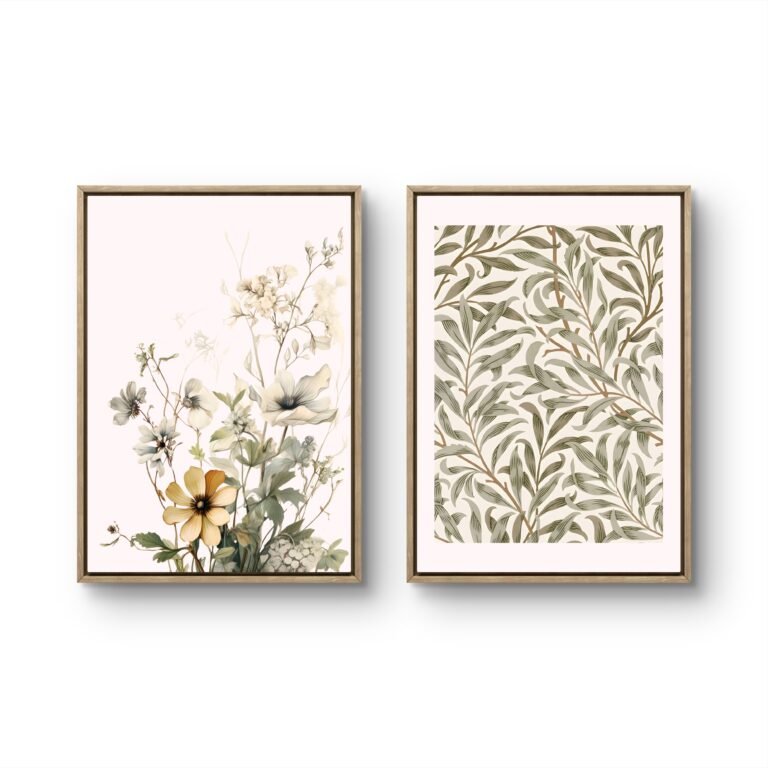 an arrangement of delicate flowers in muted tones of cream, beige, and light green