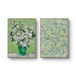 green flower pattern