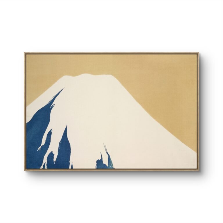 a stylized representation of Mount Fuji